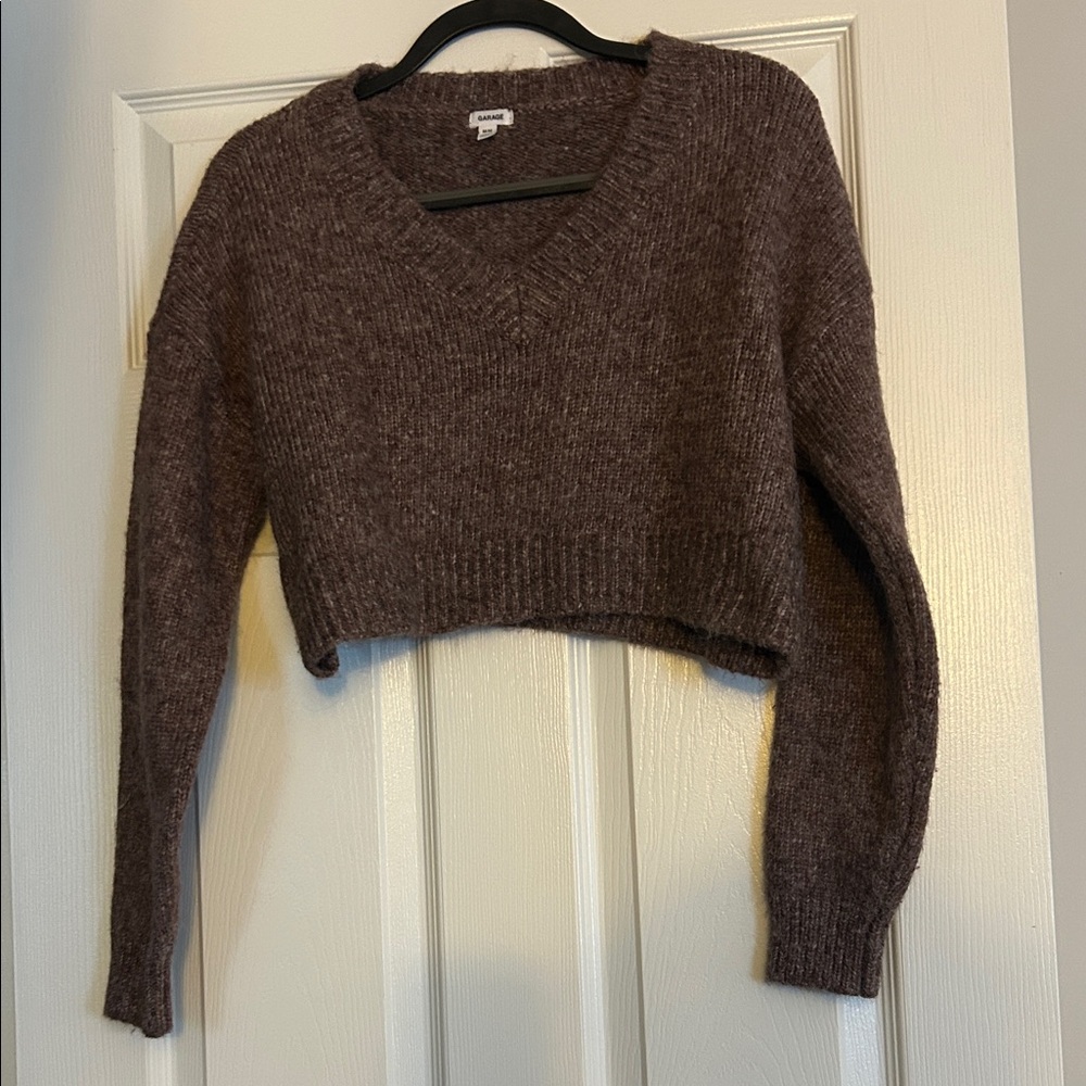 Women's Burgundy V-Neck Sweater